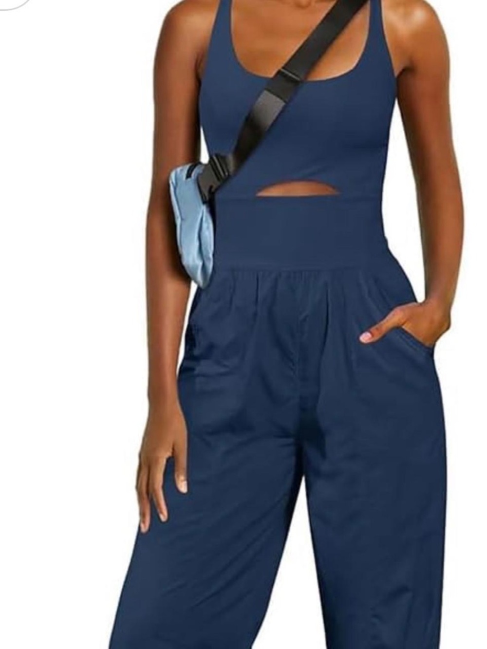 NEW Free People FP Movement Righteous Onesie Navy Blue Jumpsuit Size XS